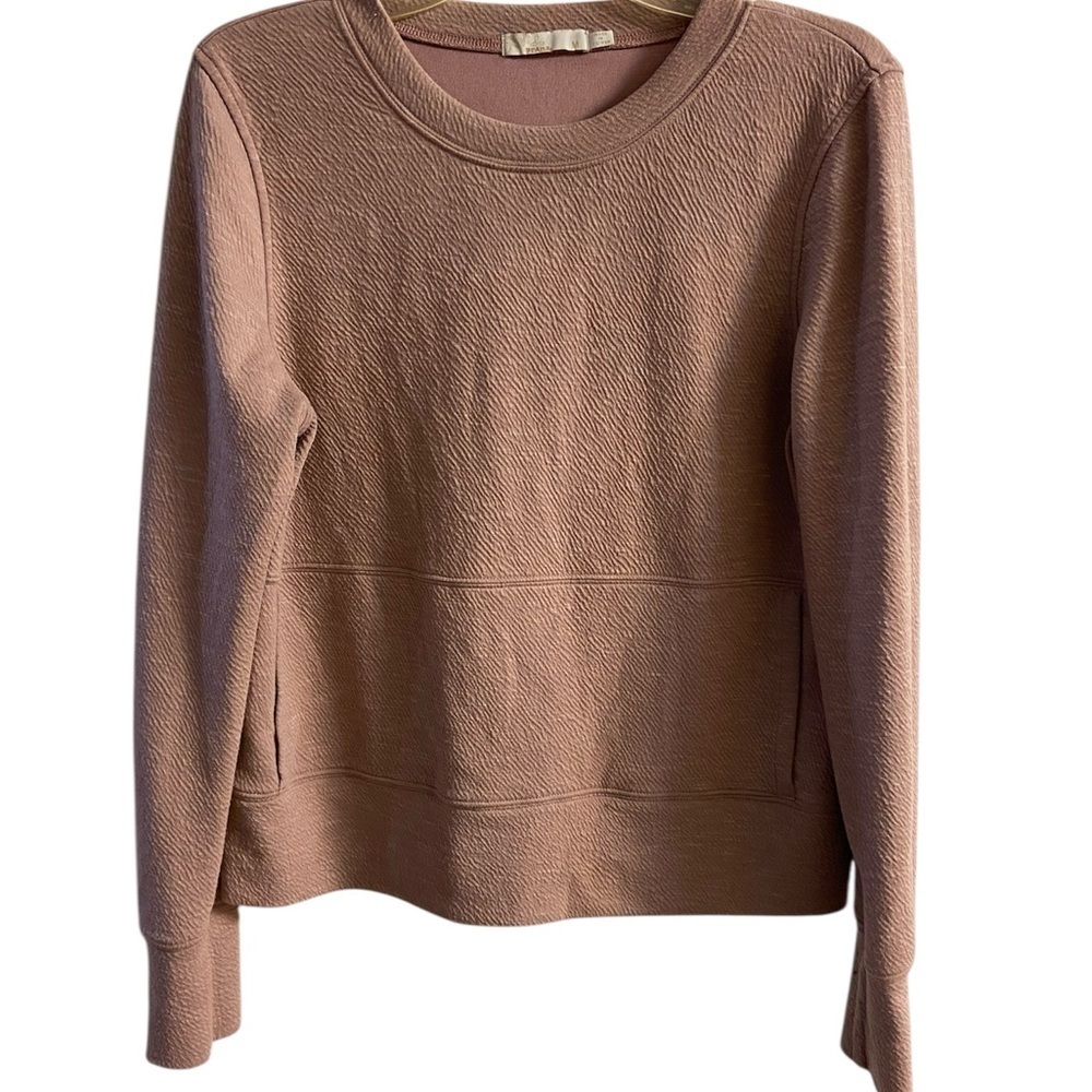 Prana Mauve Textured Top crewneck Medium